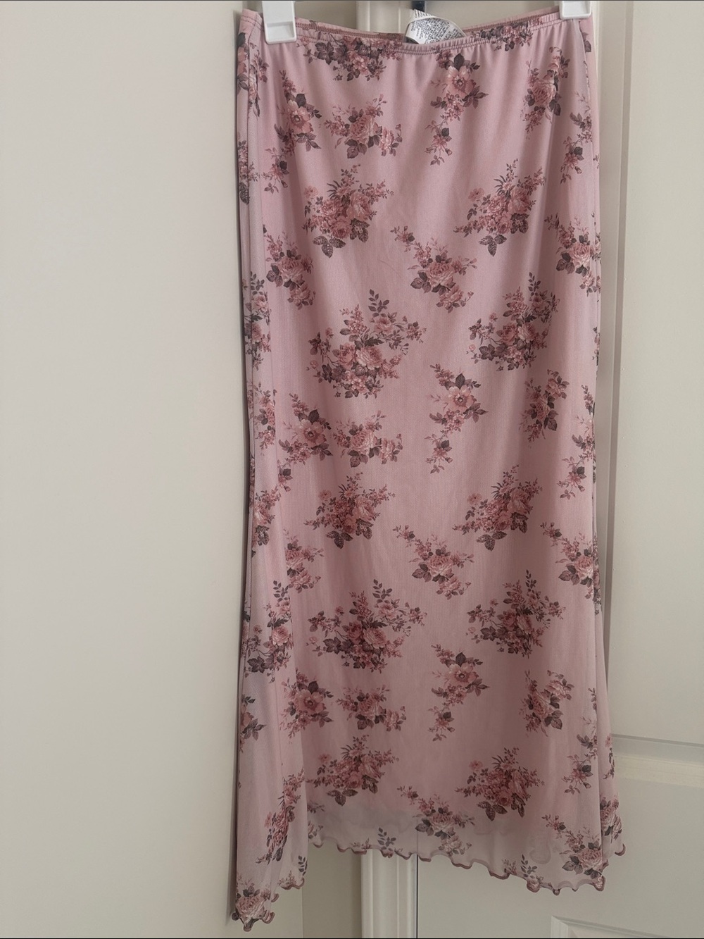 SHEIN Pink Floral Maxi Skirt